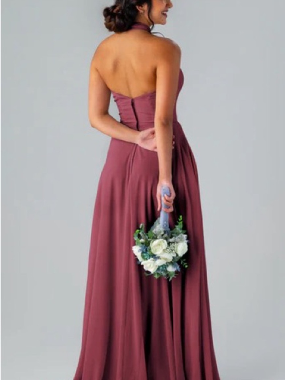 Kennedy Blue Rosewood Stassi Halter Neck Bridesmaid Dress - Picture 2 of 3
